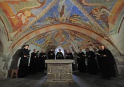 Vespers in the crypt
