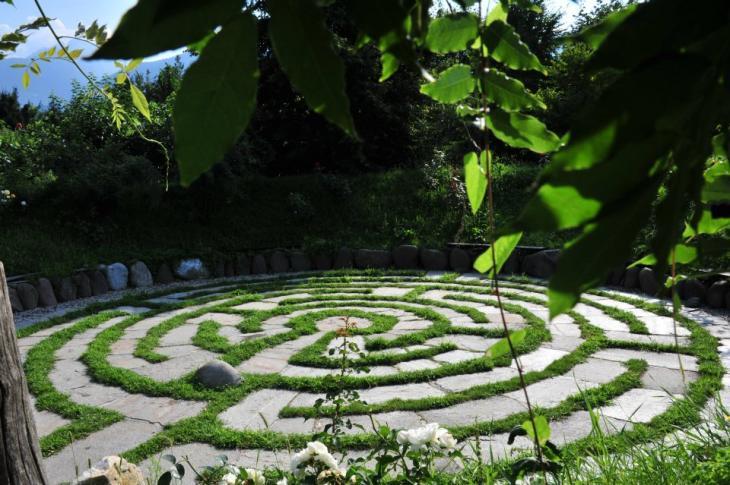 7 Giardini Kränzelhof, labirinto a spirale Foto Erlebnis Kränzelhof